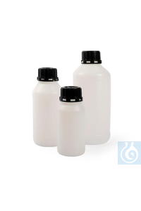 3Articoli simili a: Wide mouth bottles 250 ml, HDPE, tamper evident screw cap, Ø 60 x H 140 mm...